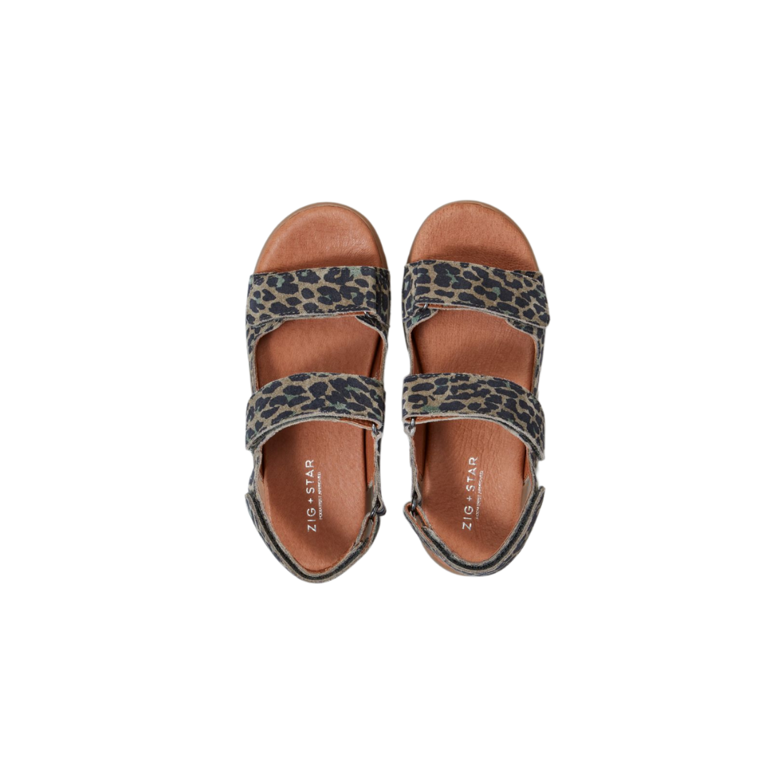 Zig and Star Sandals | Junior Solar | Khaki Camo Animal