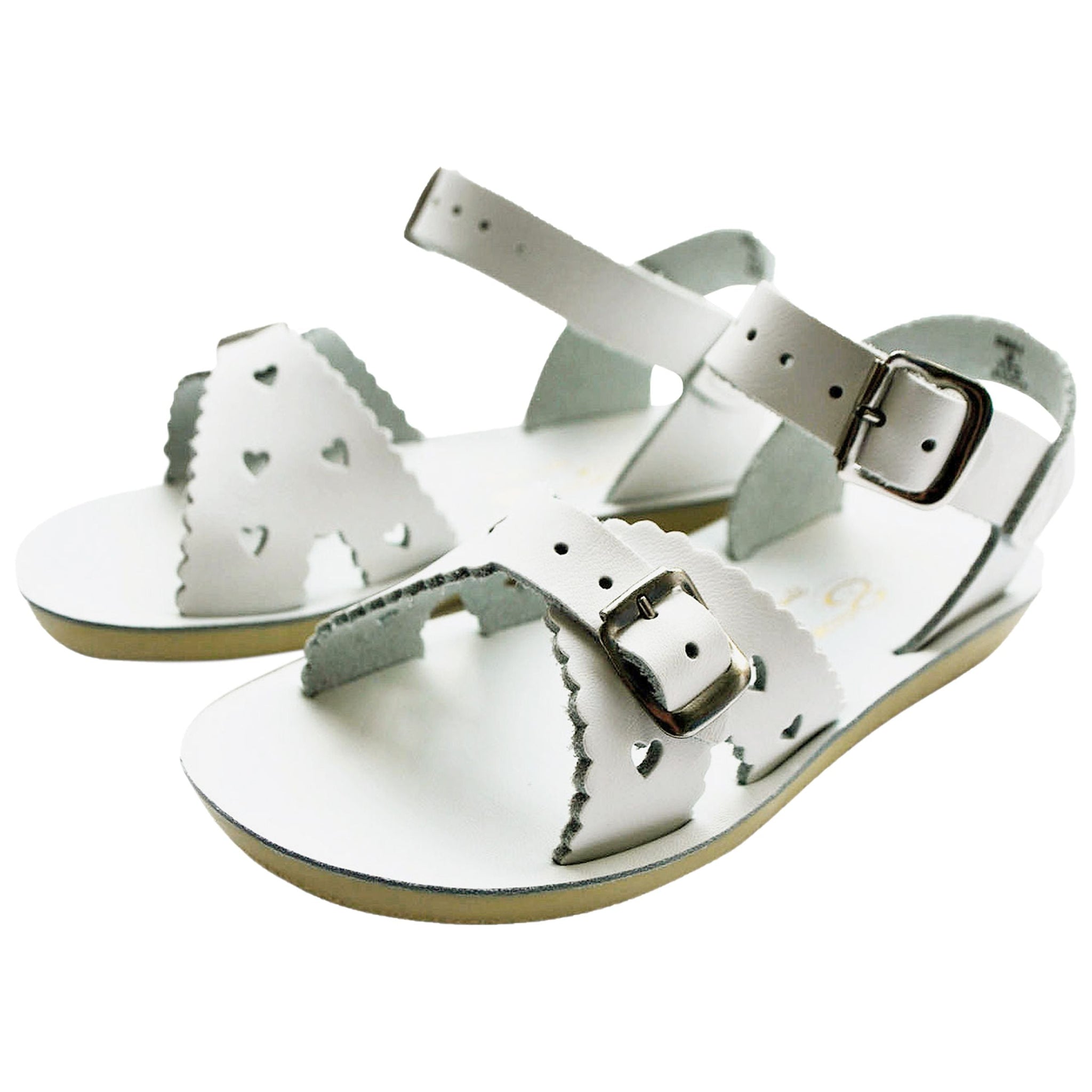 Salt-Water Kids Sandals | Sweetheart Sun San | White