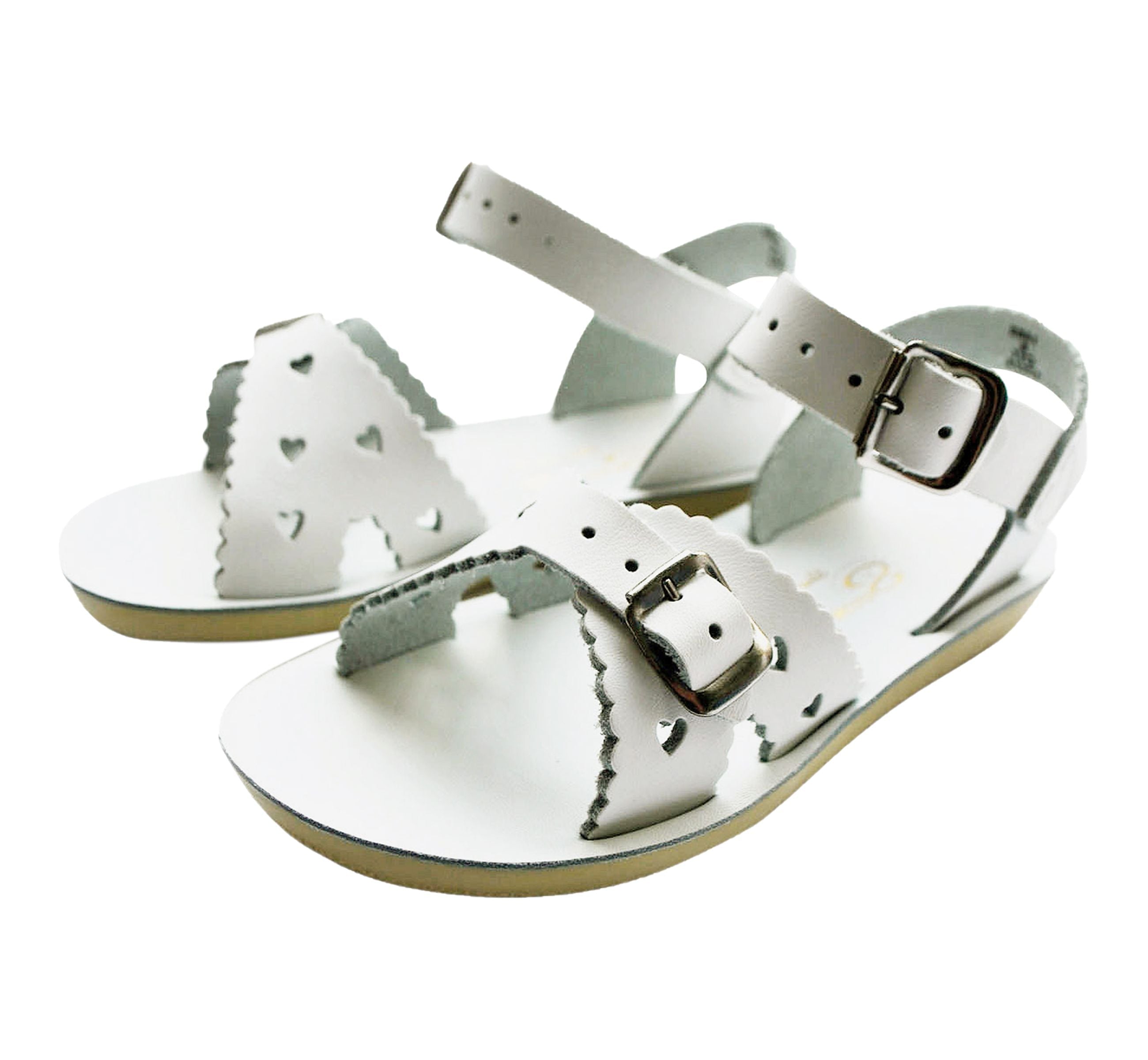 Salt-Water Kids Sandals | Sweetheart Sun San | White