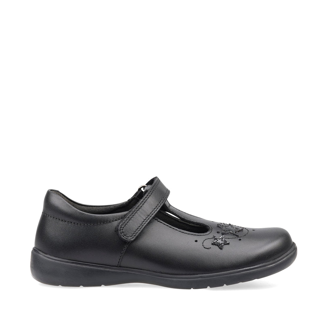 Start-Rite School Shoes | T-Bar Star Jump | Black Leather