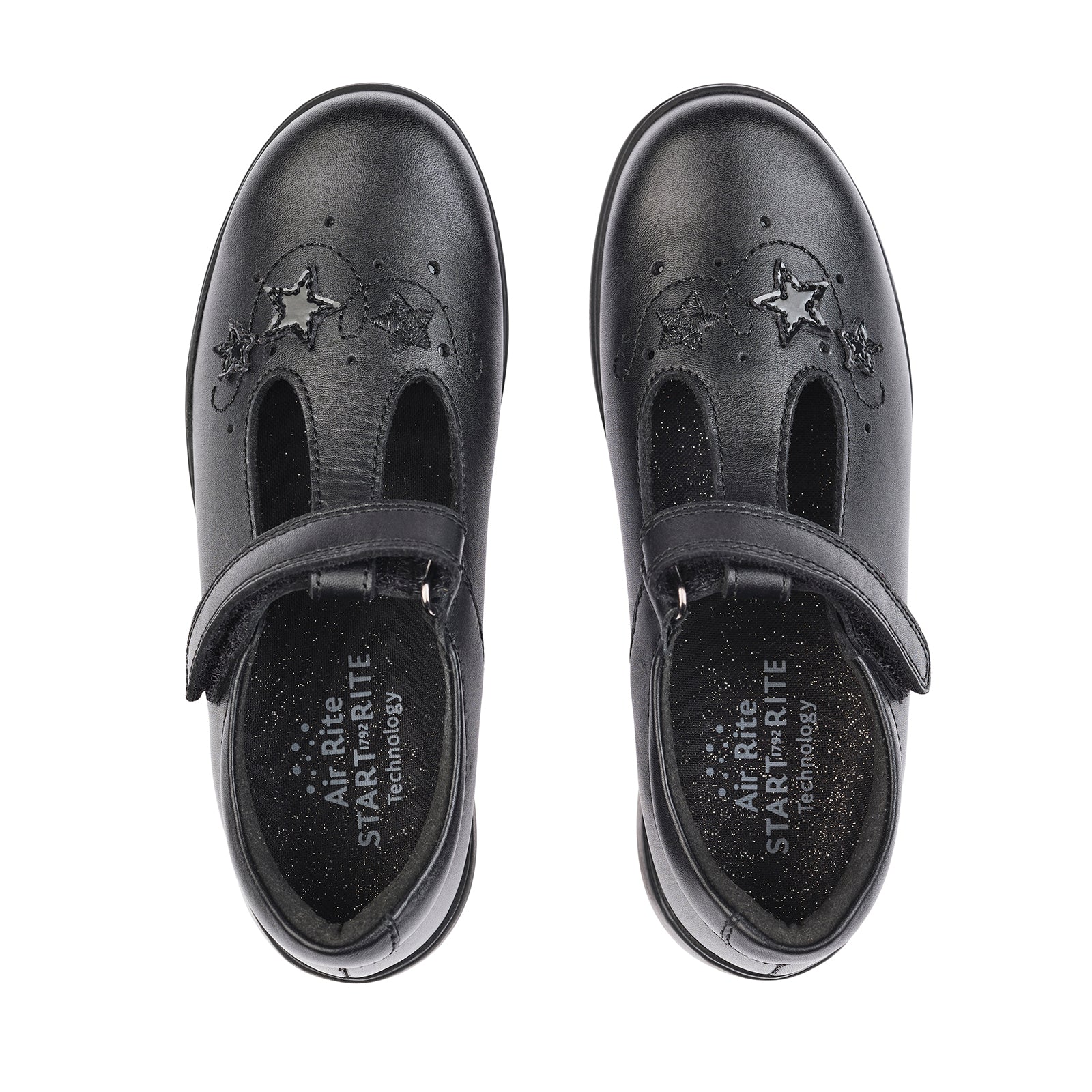 Start-Rite School Shoes | T-Bar Star Jump | Black Leather