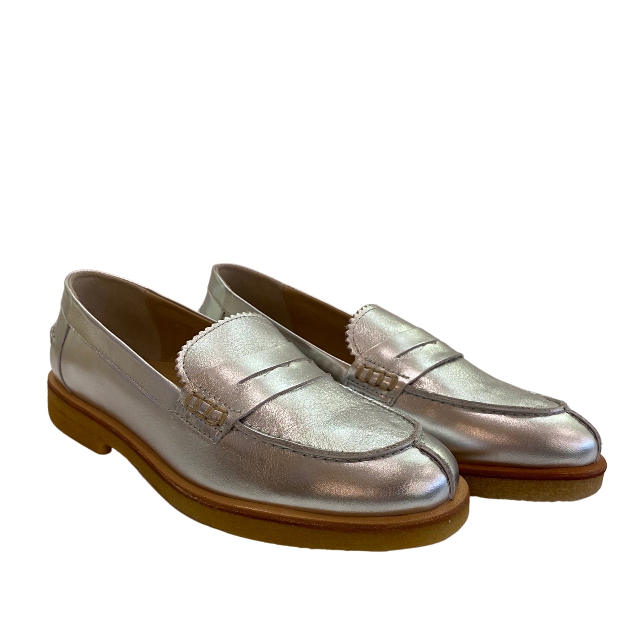 Angulus Women | Classic Loafers | Silver