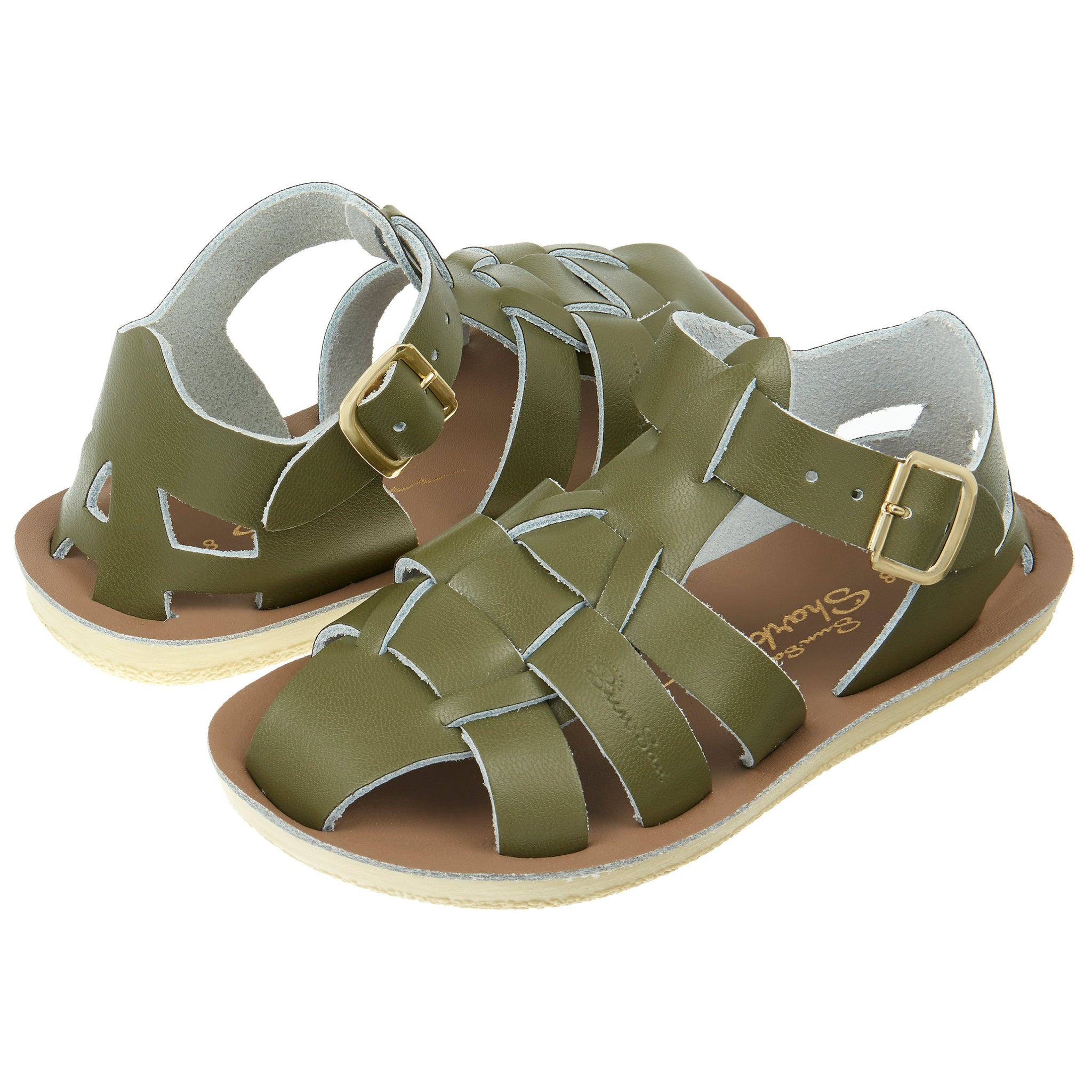 Salt-Water Kids Sandals | Fisherman Sun San | Olive