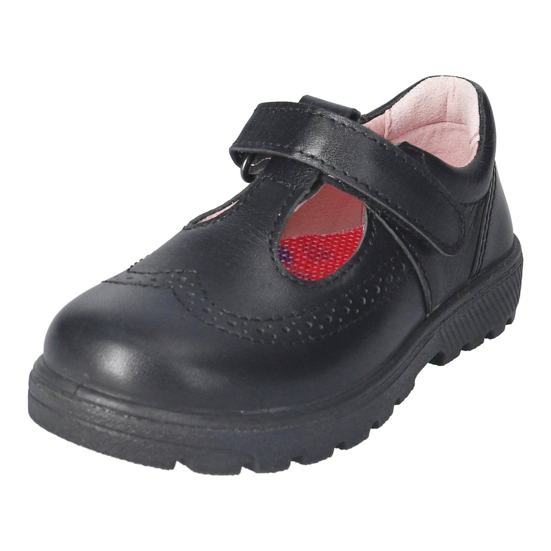 Ricosta Kids School Shoes | Amanda | Velcro T-Bar | Black Leather
