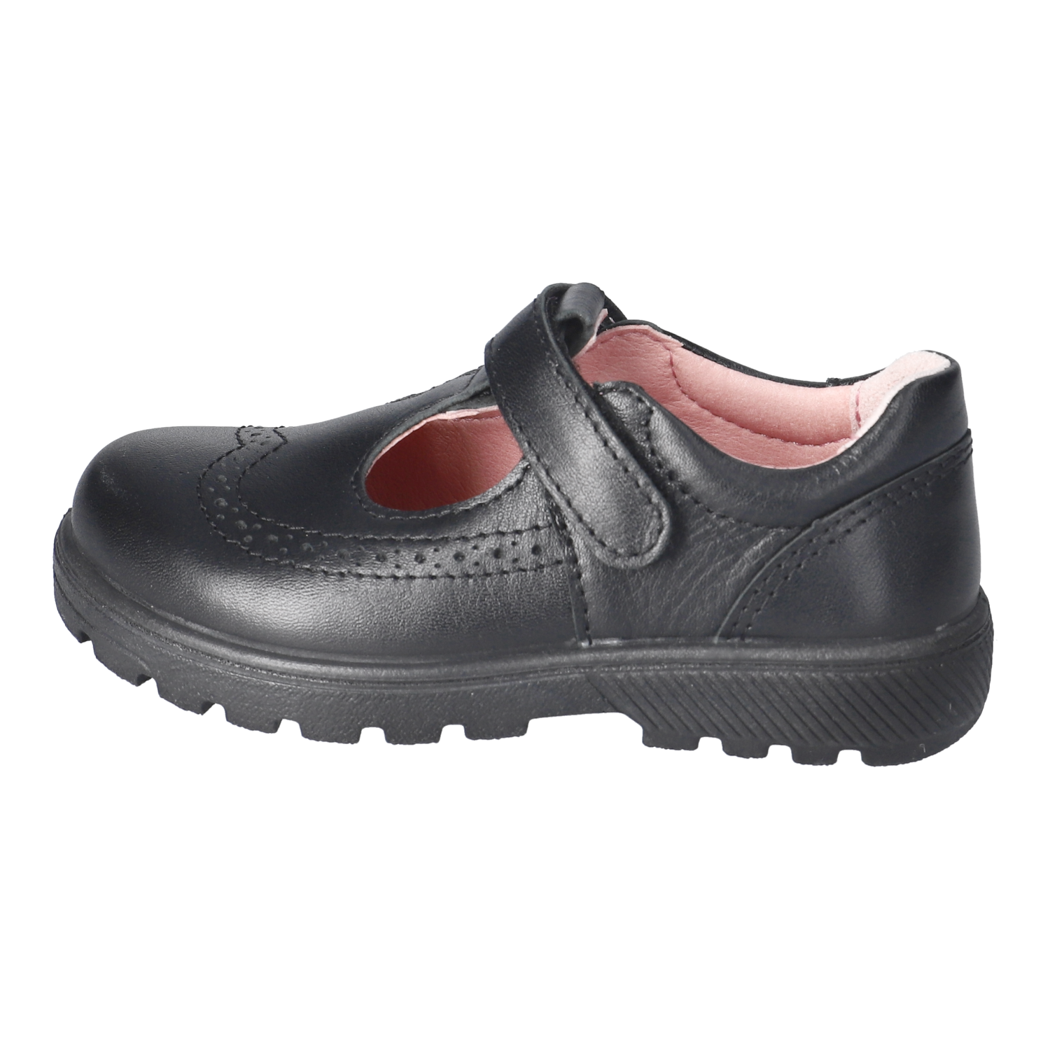 Ricosta Kids School Shoes | Amanda | Velcro T-Bar | Black Leather