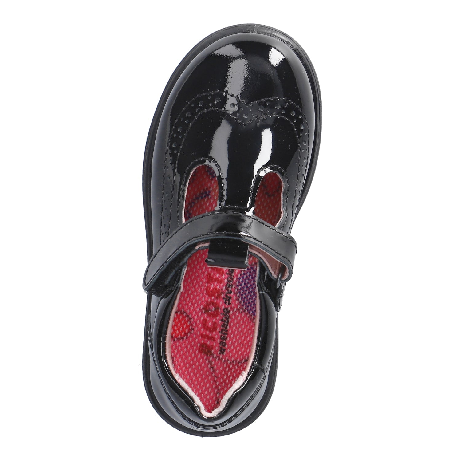 Ricosta Kids School Shoes | Amanda | Velcro T-Bar | Black Patent
