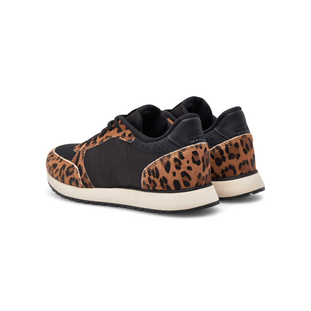 Shoe The Bear Women's Trainers | Ronja Cowhair | Leopard/Black
