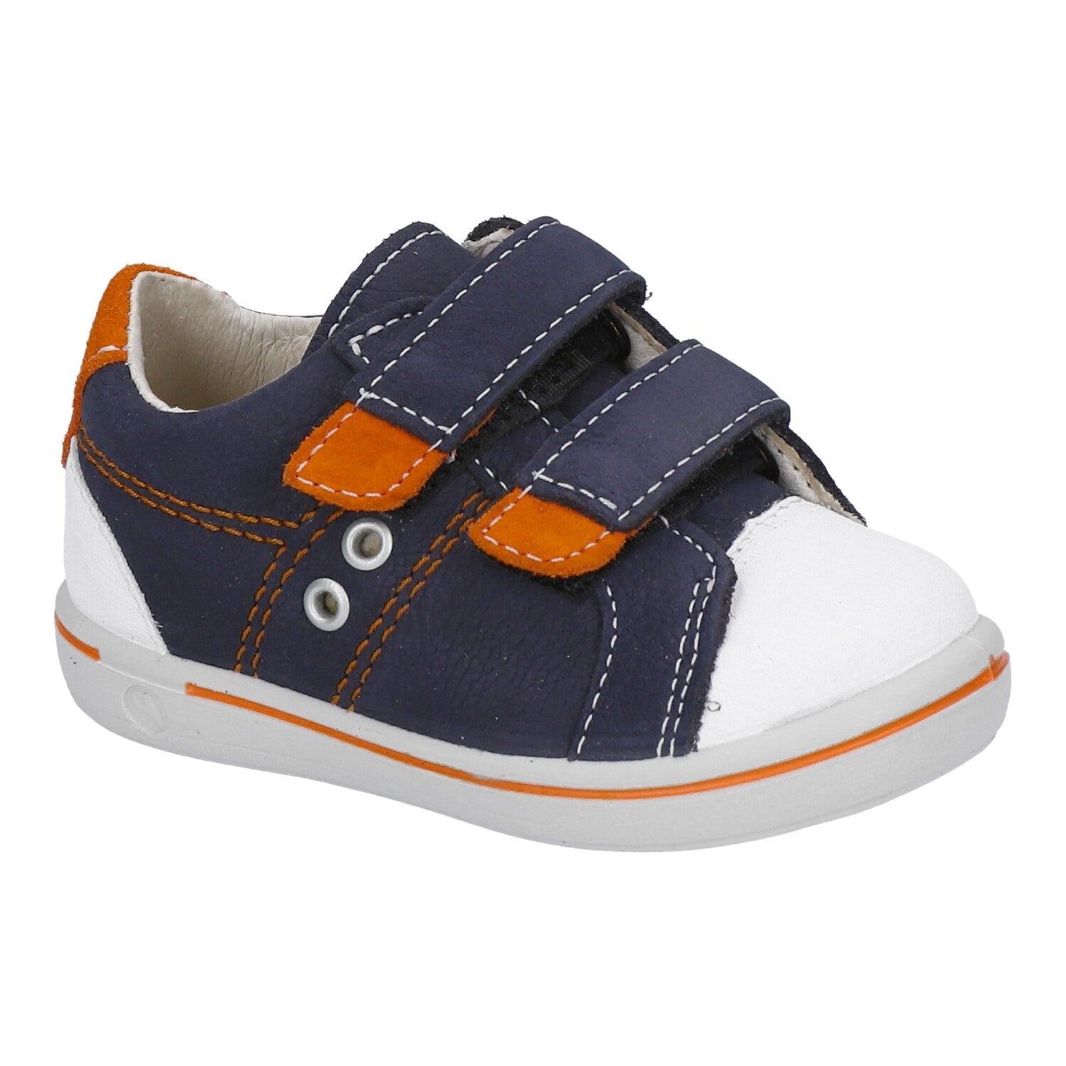 Ricosta Kids Shoes | Nippy Velcro | Navy, White & Orange