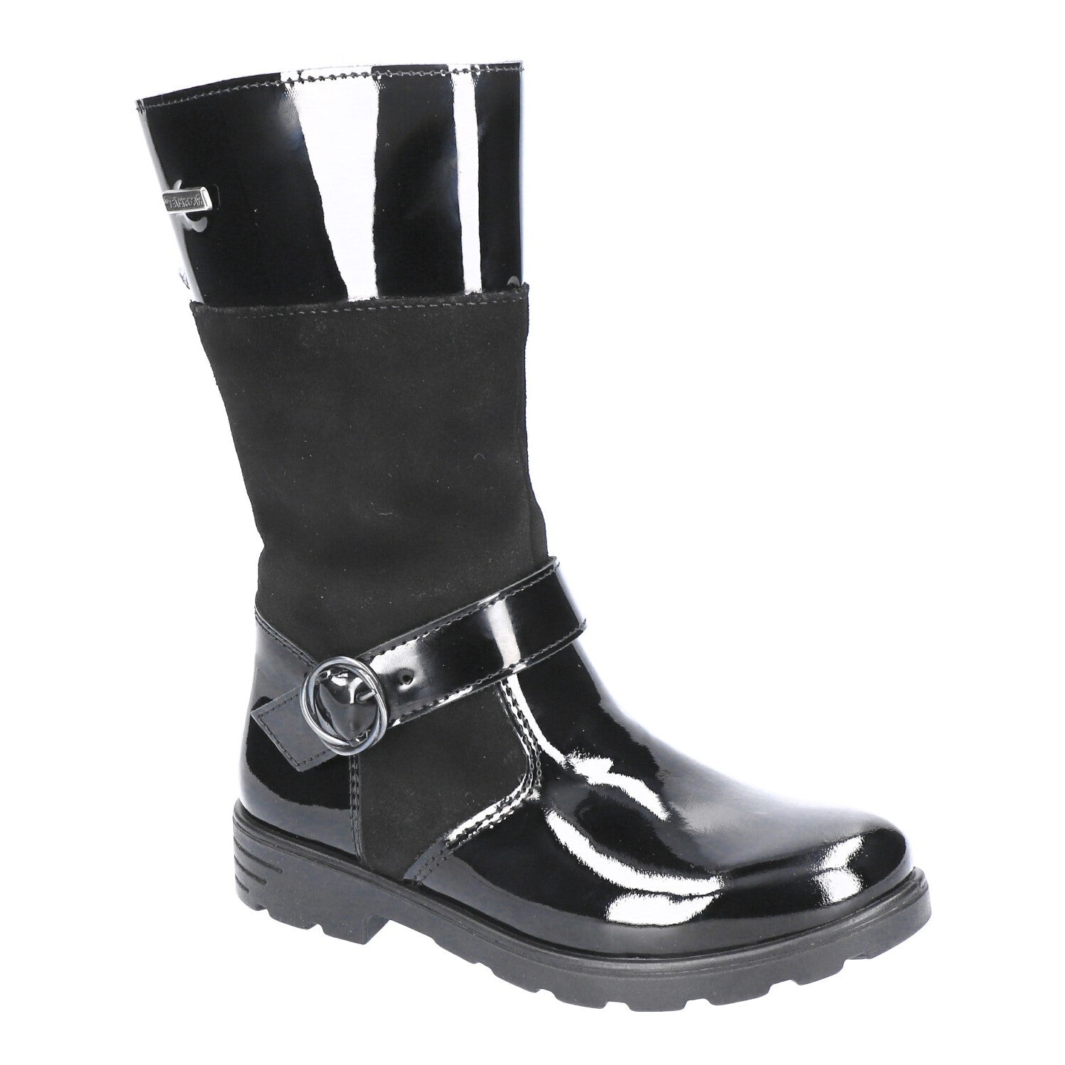 Ricosta Kids Boots | Hannah Waterproof | Black Patent/Suede