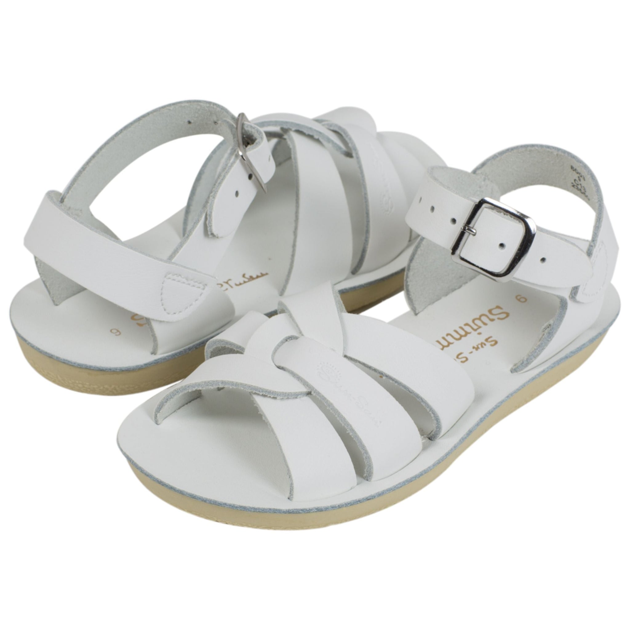 Salt-Water Kids Sandals | Swimmer Sun San | White