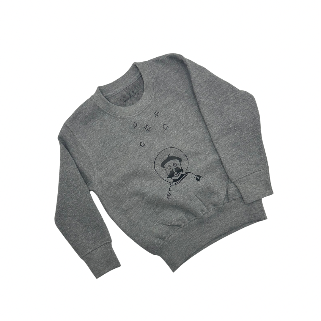 Wexbaby Kids Sweatshirt | Pepe Spaceman Grey