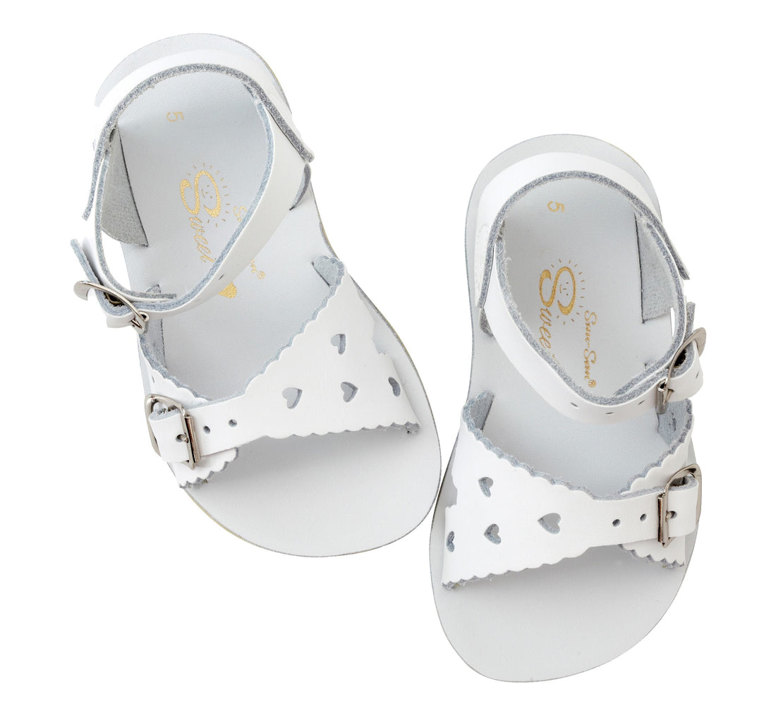 Salt-Water Kids Sandals | Sweetheart Sun San | White
