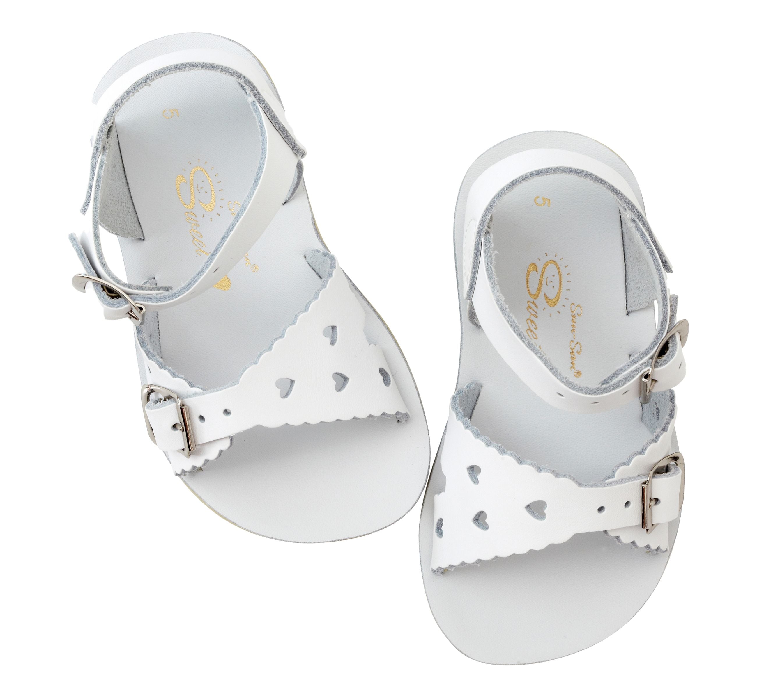 Salt-Water Kids Sandals | Sweetheart Sun San | White
