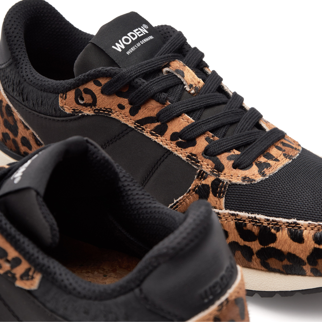 Shoe The Bear Women's Trainers | Ronja Cowhair | Leopard/Black