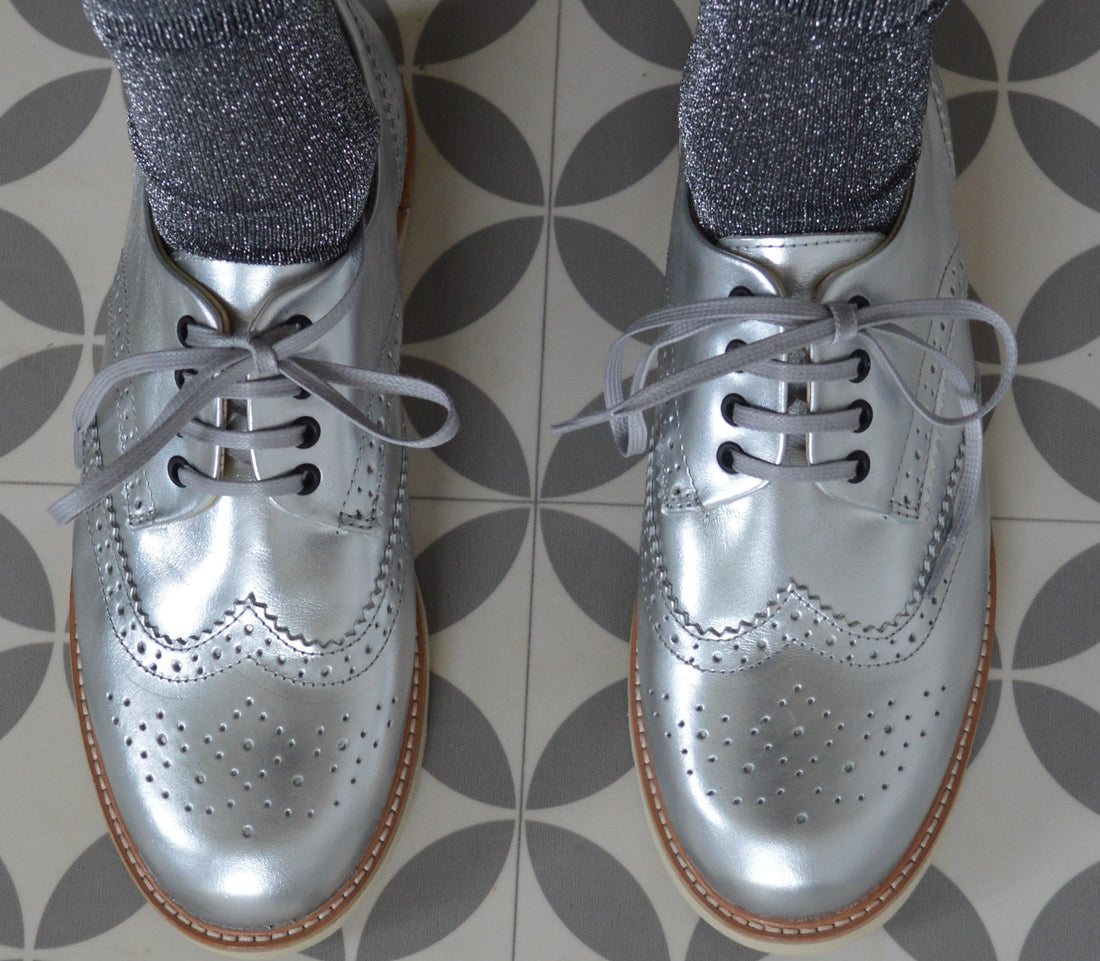 Young Soles Shoes | Brando Brogue | Silver