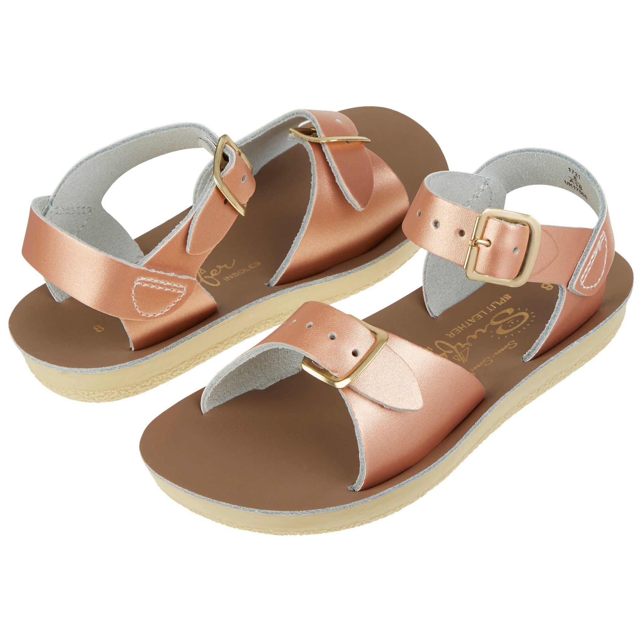 Salt-Water Kids Sandals | Surfer Sun San | Rose Gold