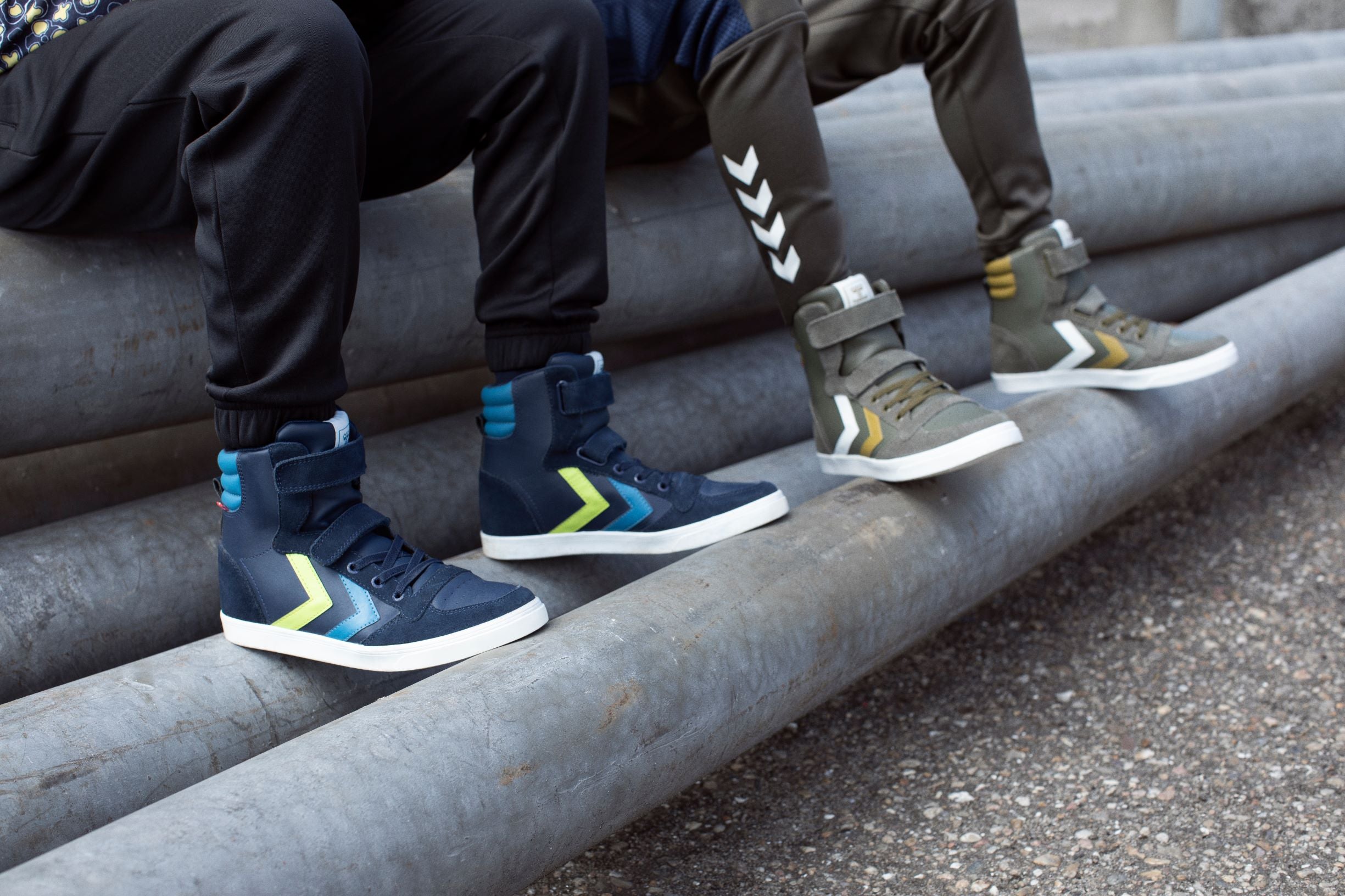 Hummel Kids Hi Top Trainers | Slimmer Stadil | Black Iris