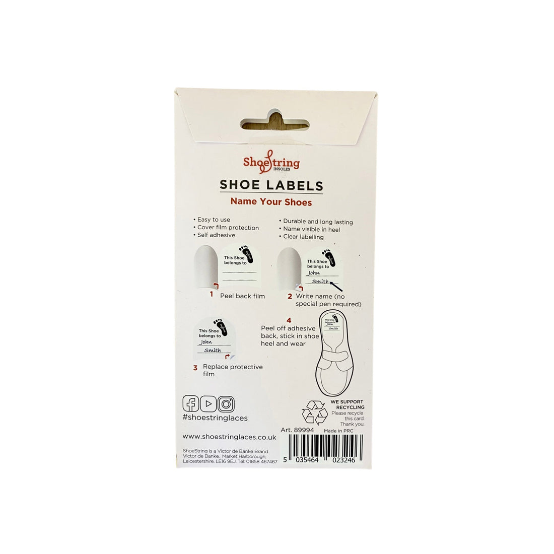 Shoe String | Shoe Labels