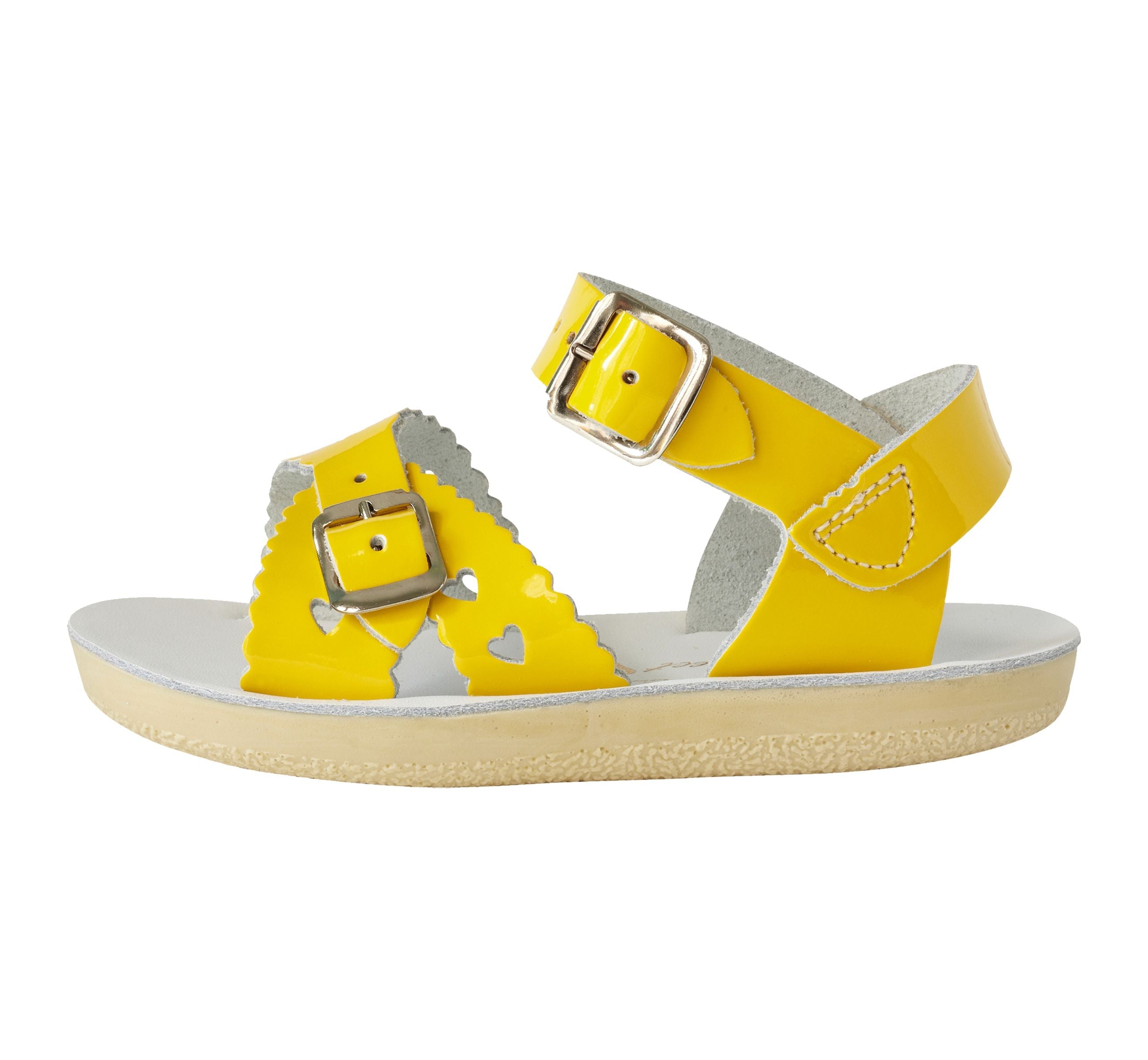Salt-Water Kids Sandals | Sweetheart Sun San | Shiny Yellow