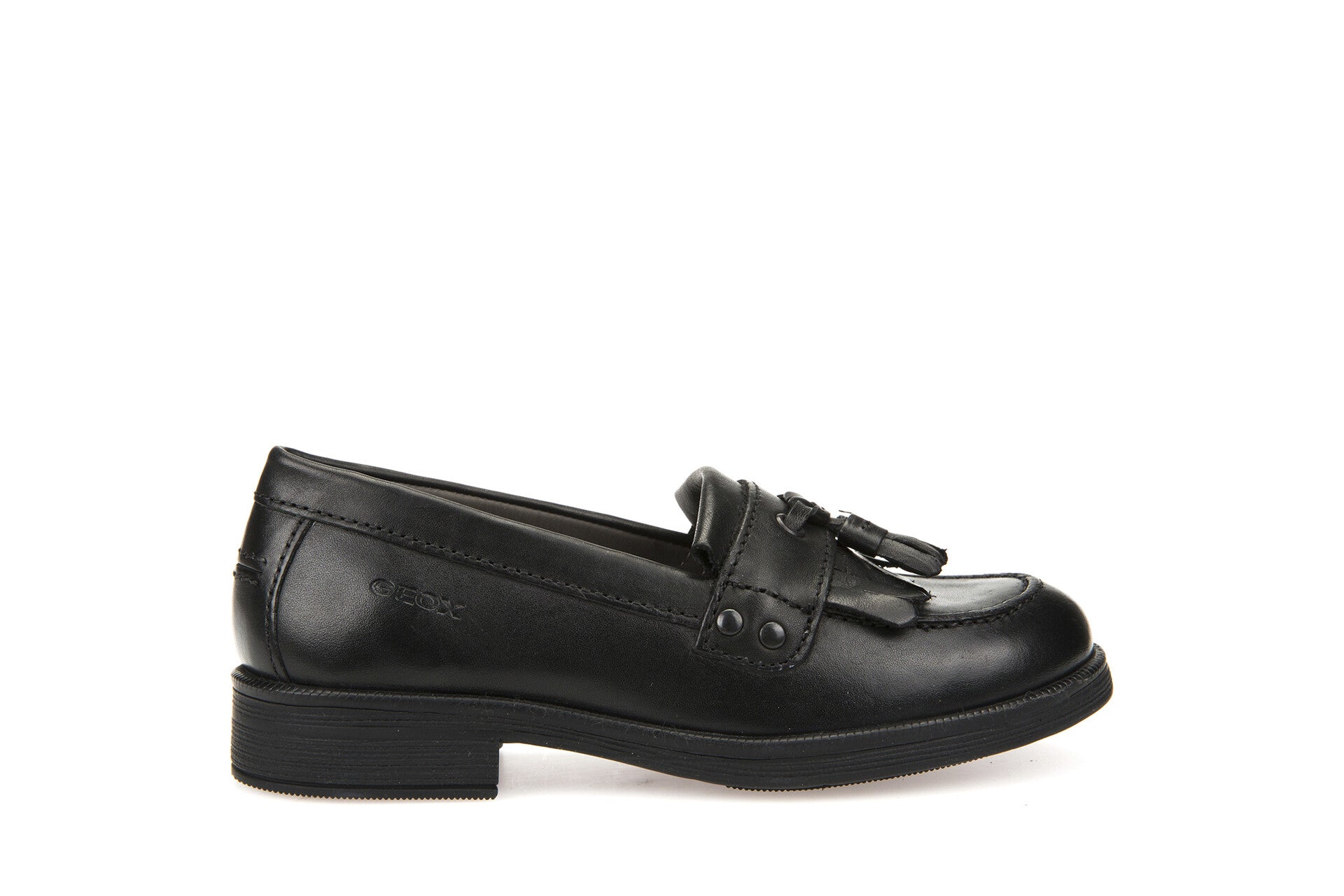 Geox School Shoes | Agata Loafer | Black Leather