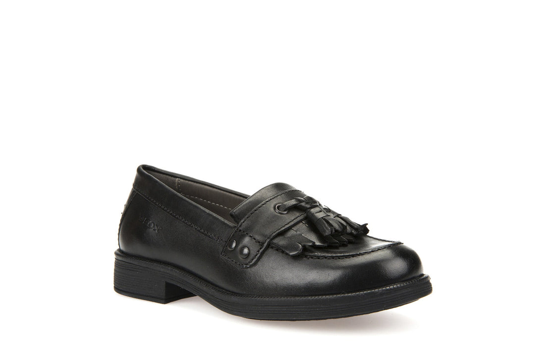 Geox School Shoes | Agata Loafer | Black Leather