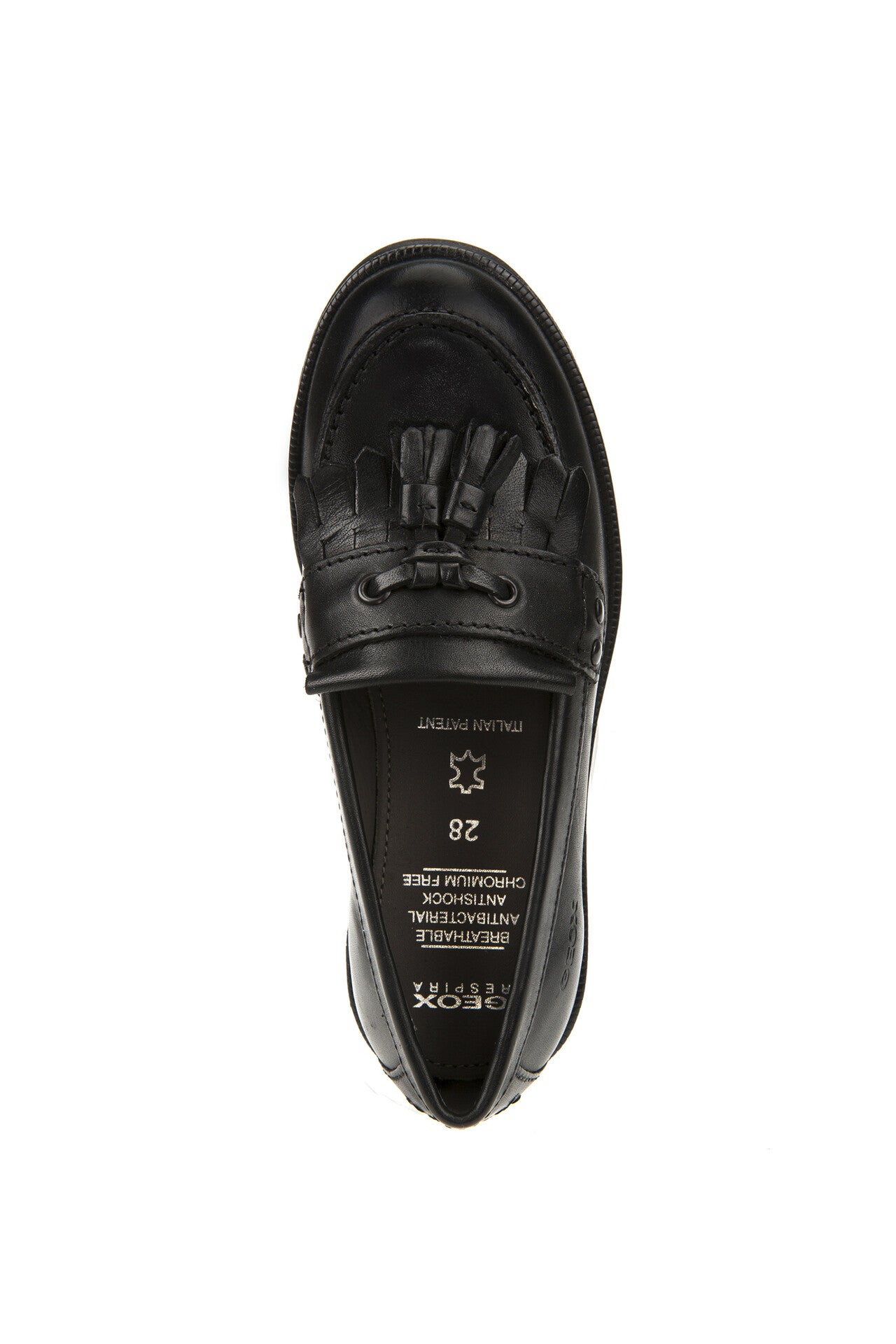 Geox School Shoes | Agata Loafer | Black Leather