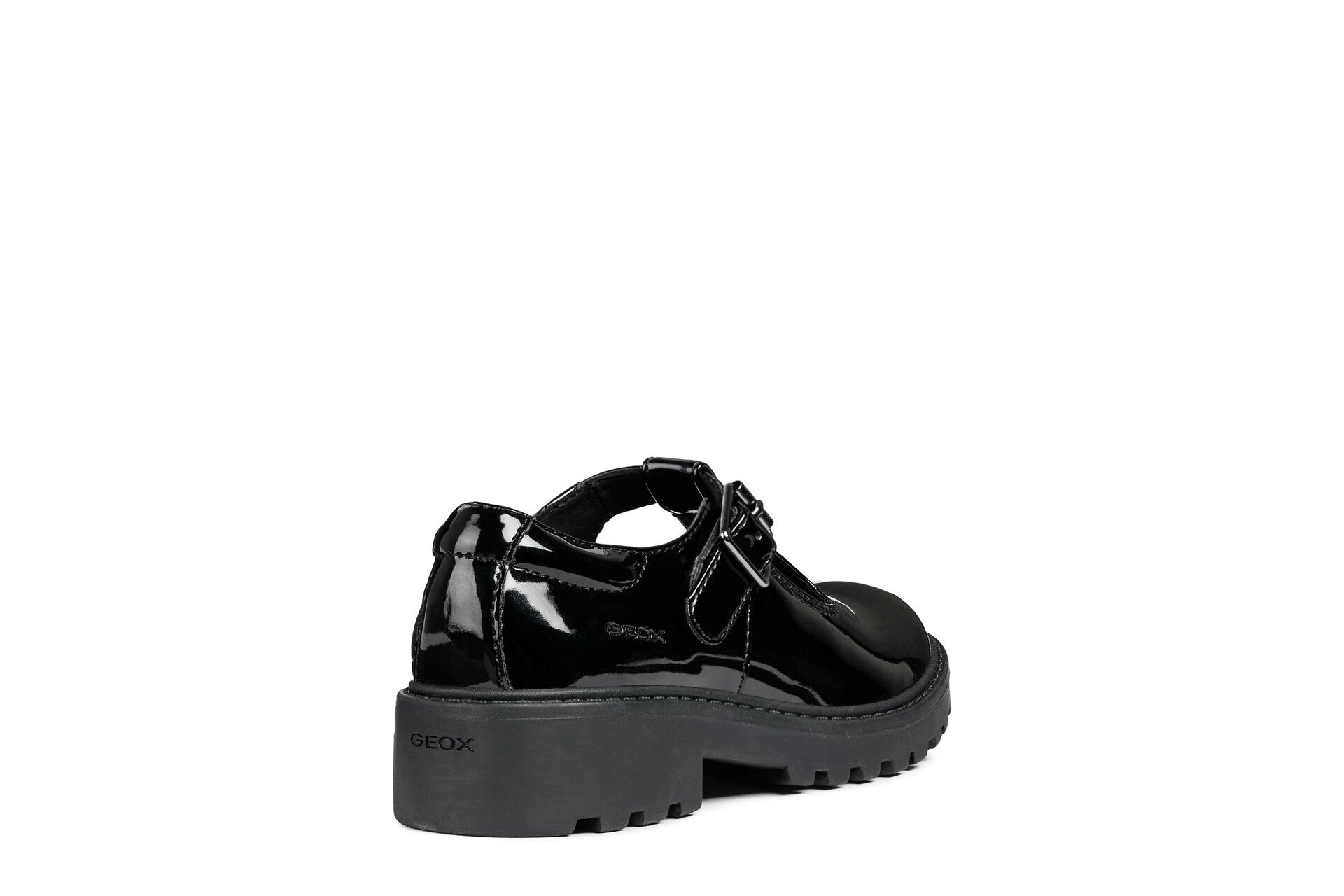 Geox School Shoes | Casey T-Bar | Black Patent