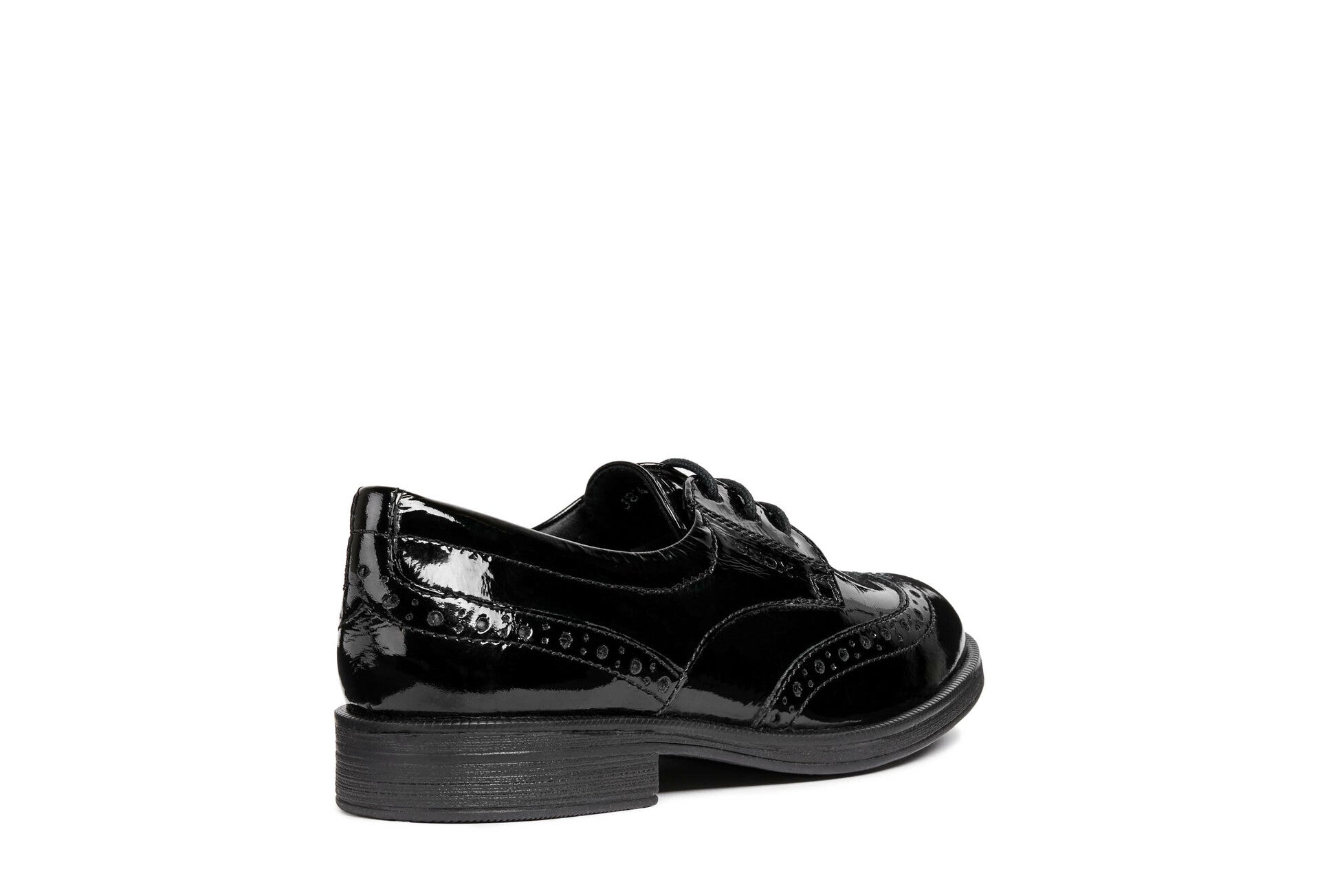 Geox School Shoes | Agata D Lace Up | Black Patent