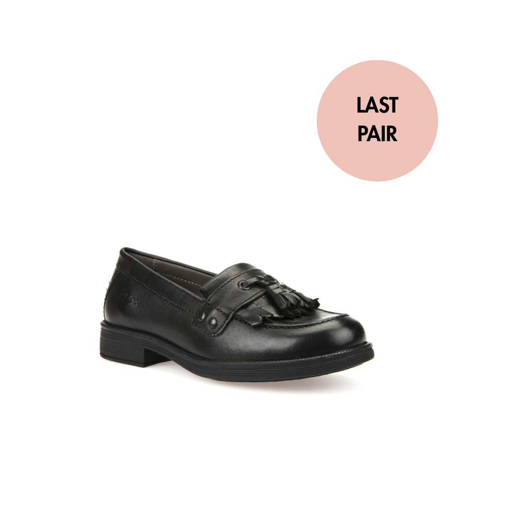 Geox School Shoes | Agata Loafer | Black Leather