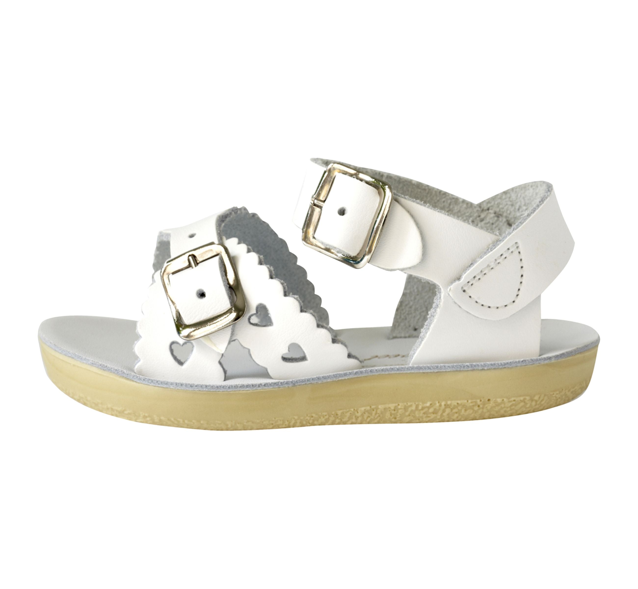 Salt-Water Kids Sandals | Sweetheart Sun San | White