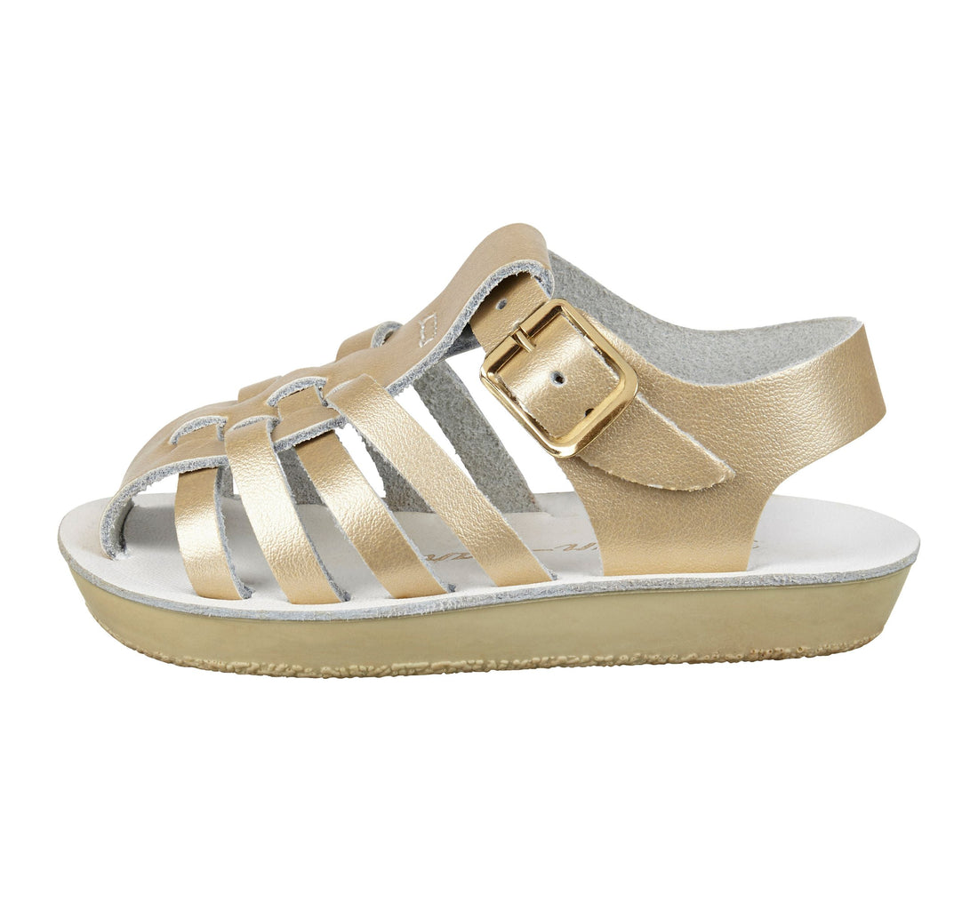 Salt-Water Sun-San | Kids Sailor Sandals | Gold