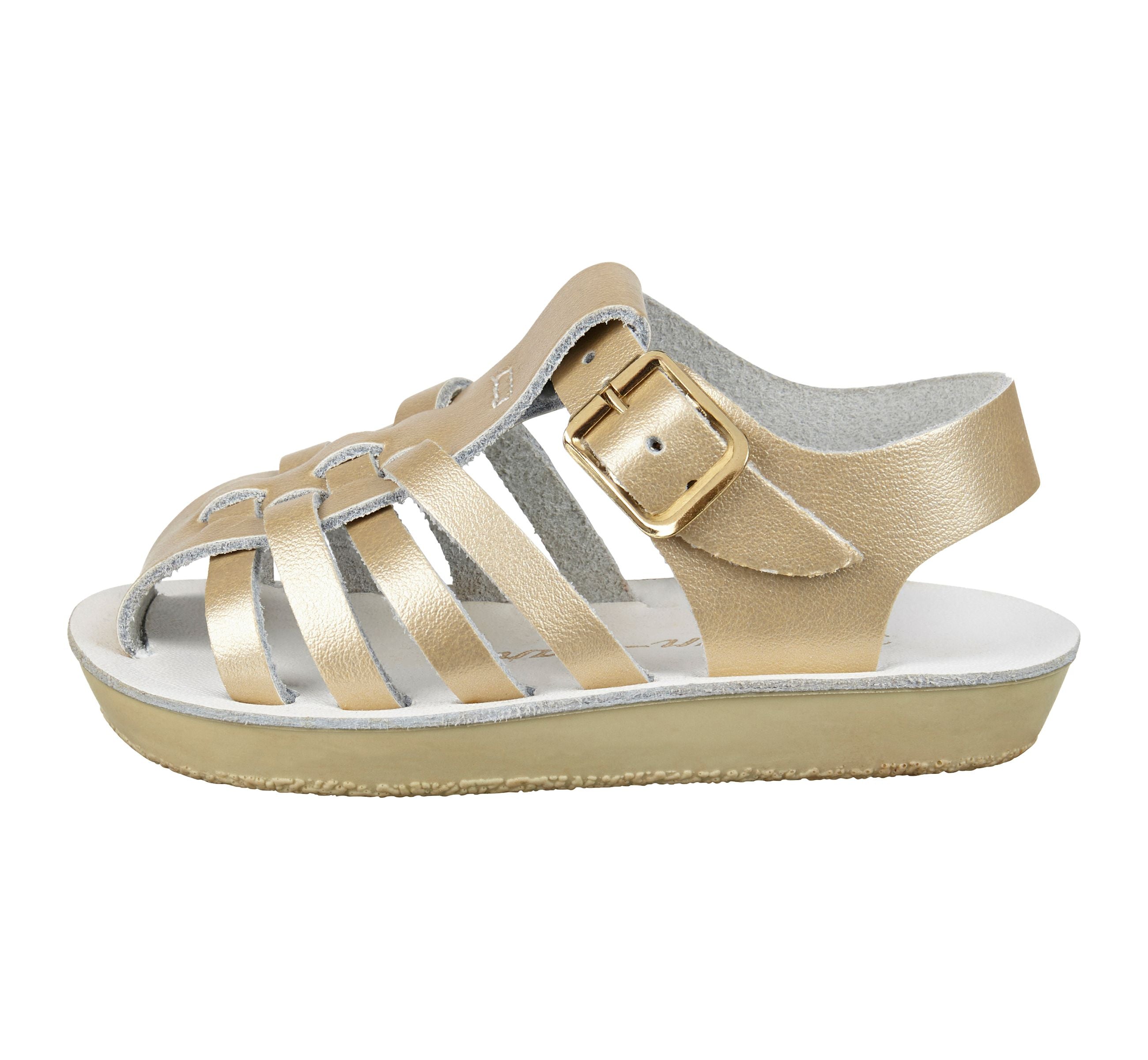 Salt-Water Sun-San | Kids Sailor Sandals | Gold