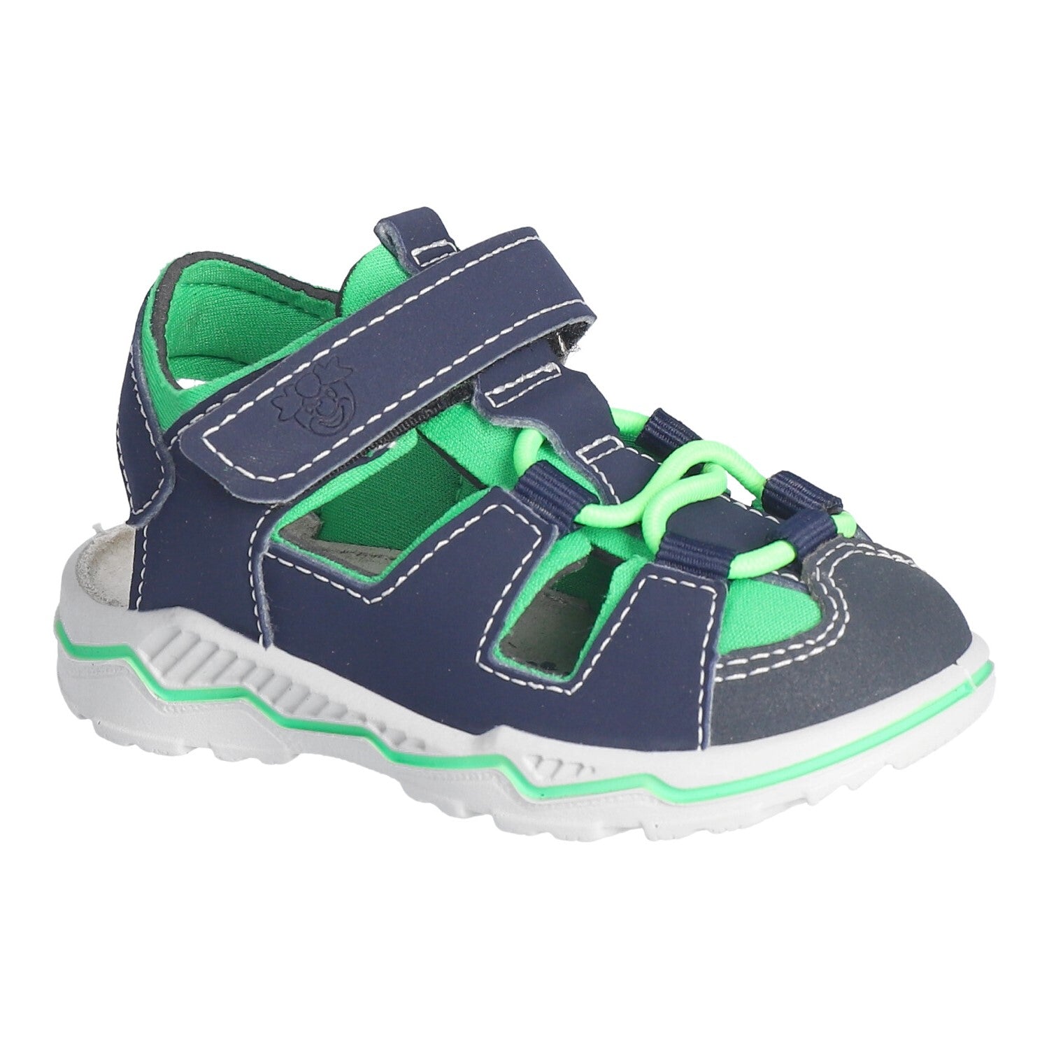 Ricosta Sandals | Gery Waterproof | Navy & Neon Green