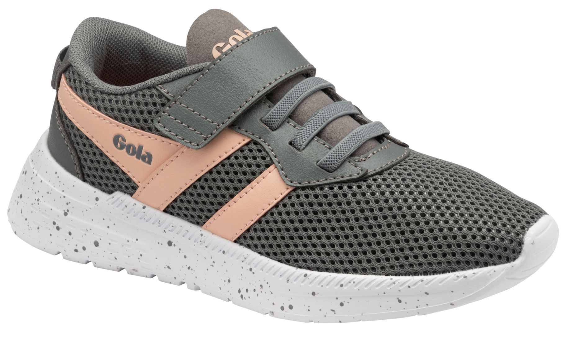 Gola Kids Trainers | Scorpion QF | Grey & Blossom
