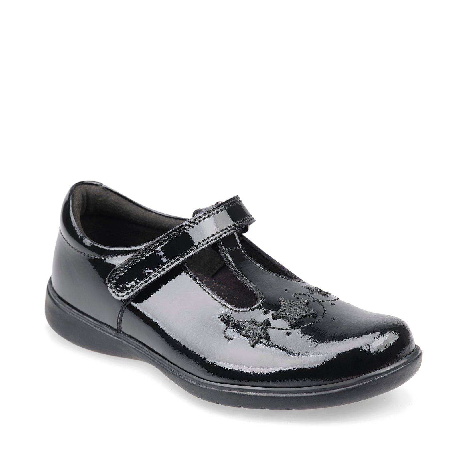 Start-Rite School Shoes | T-Bar | Star Jump | Black Patent