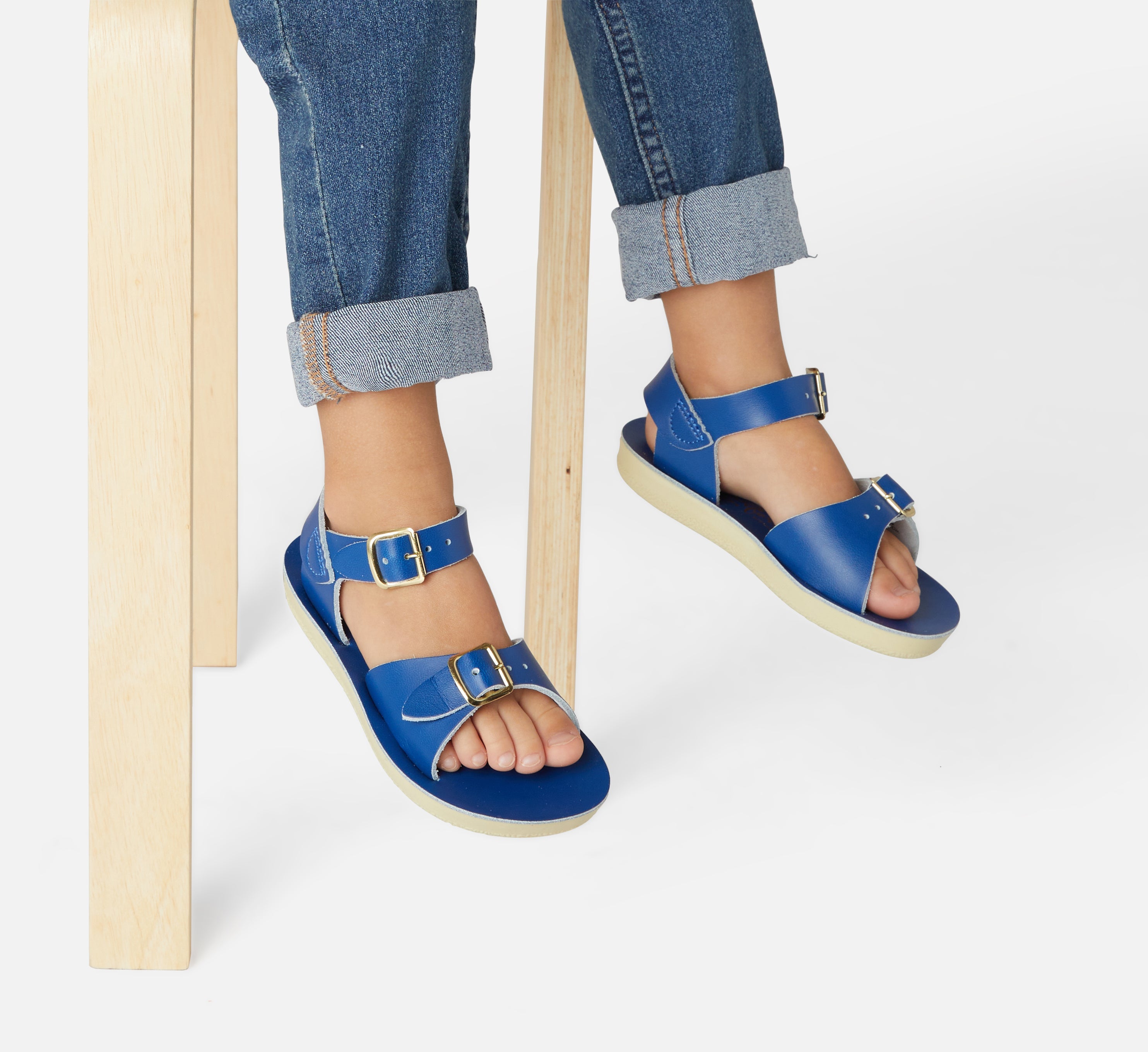 Salt-Water Kids Sandals | Surfer Sun San | Cobalt Blue