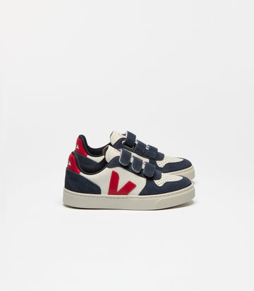Veja Kids Trainers | V-10 Velcro | Pure Pekin Nautico