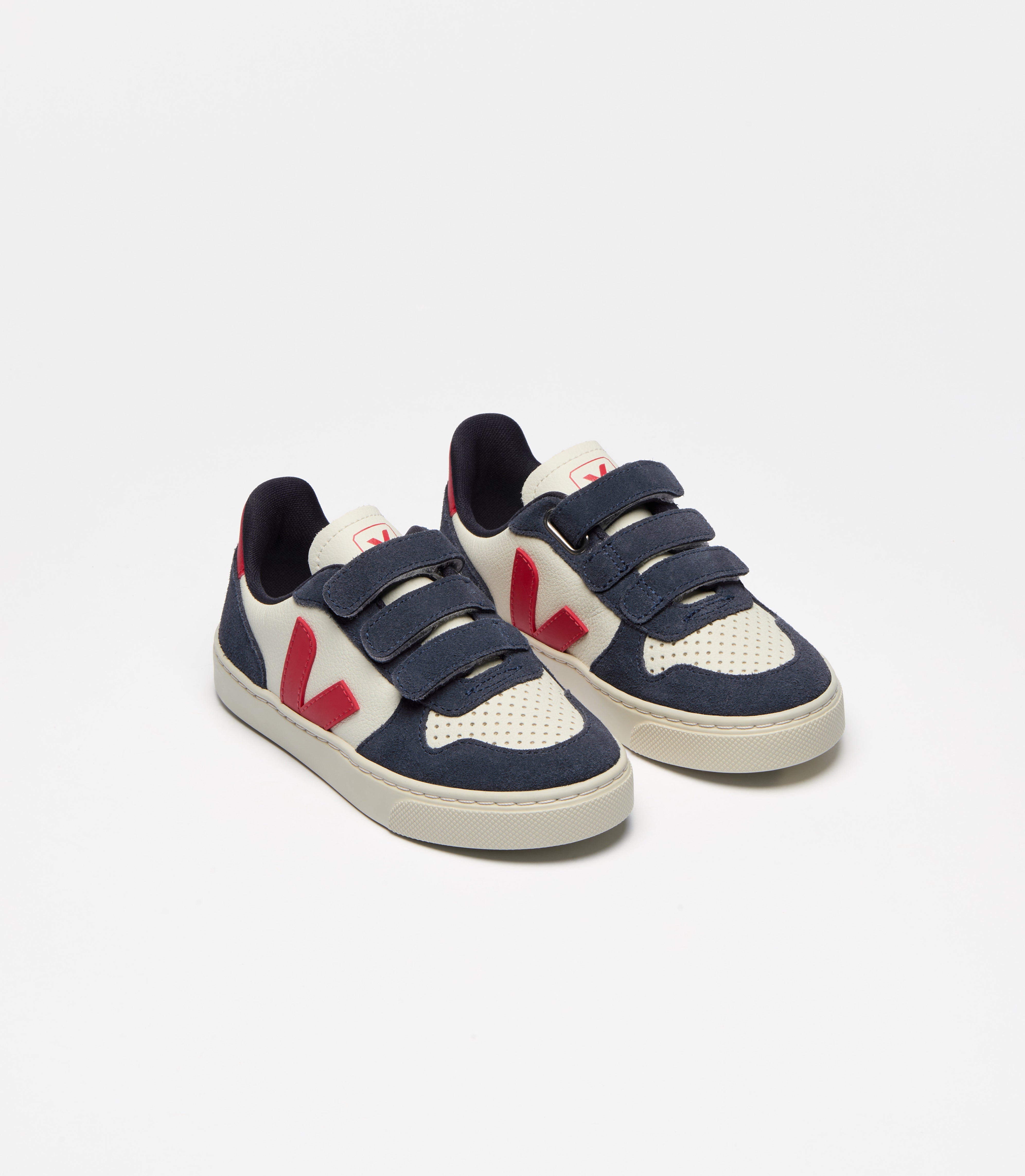 Veja Kids Trainers | V-10 Velcro | Pure Pekin Nautico