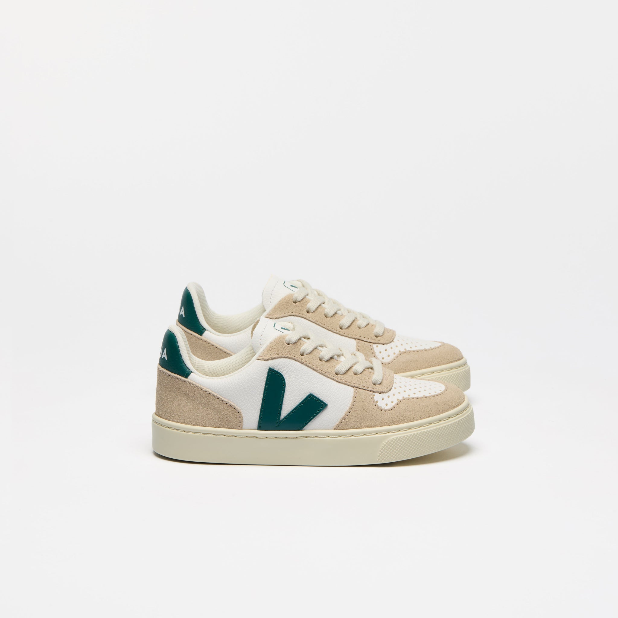 Veja Kids Trainers | V-10 Lace | Brittany Almond