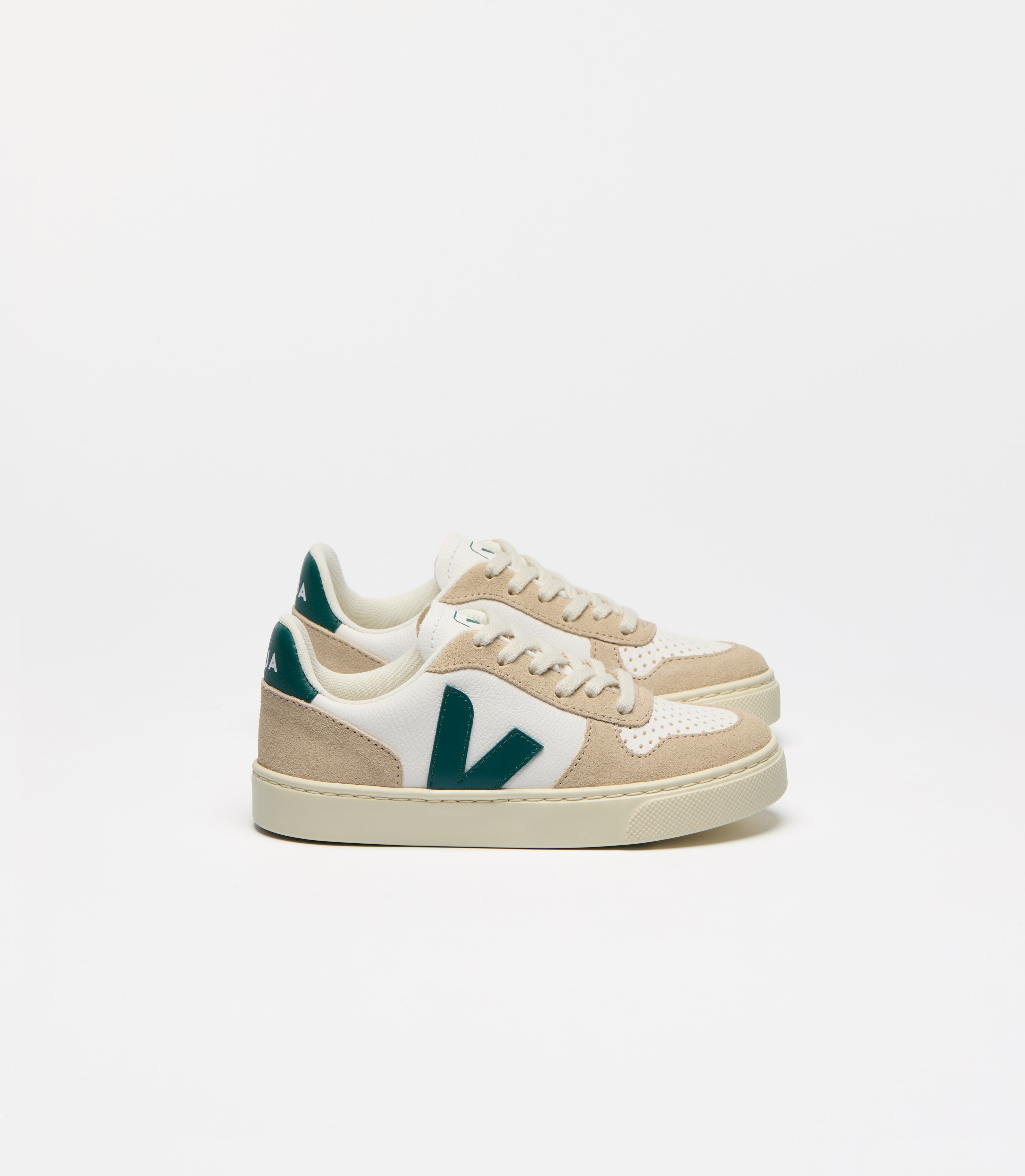 Veja Kids Trainers | V-10 Lace | Brittany Almond