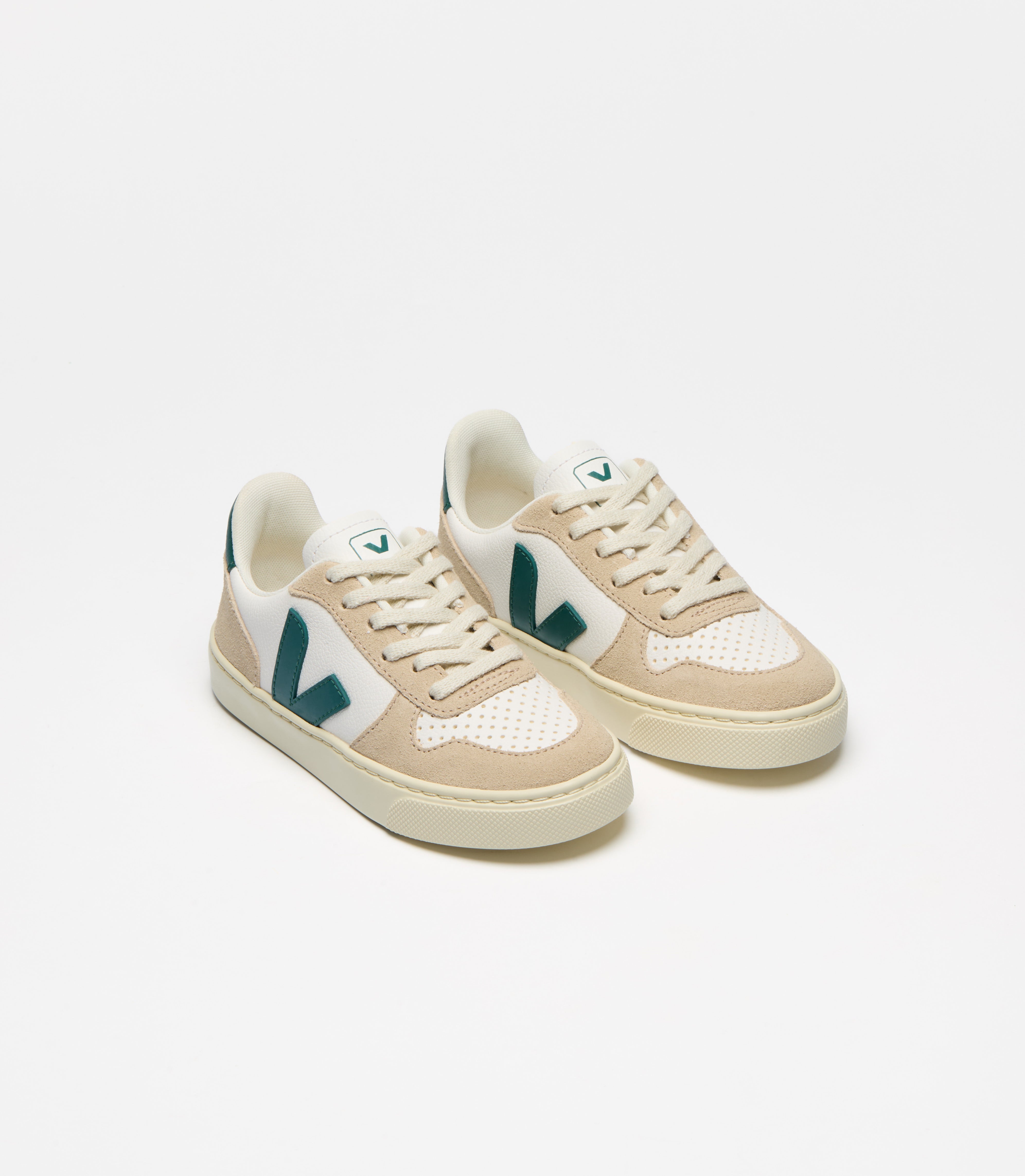 Veja Kids Trainers | V-10 Lace | Brittany Almond