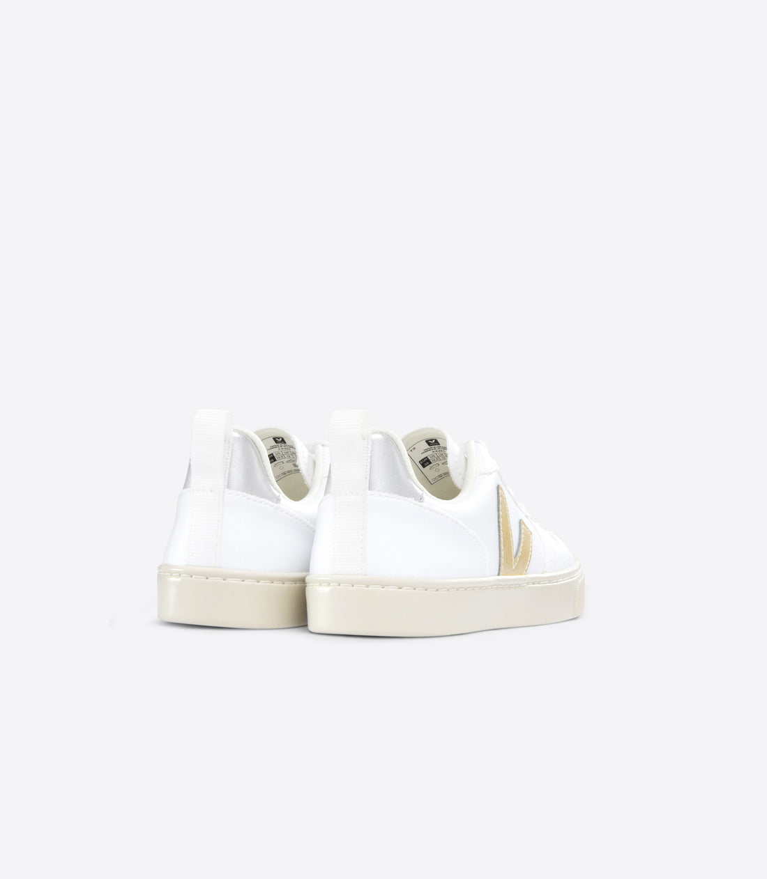 Veja Kids Trainers | V-10 CWL Lace | White Platine Silver