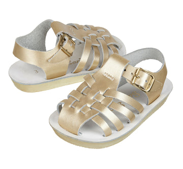 Salt-Water Sun-San | Kids Sailor Sandals | Gold
