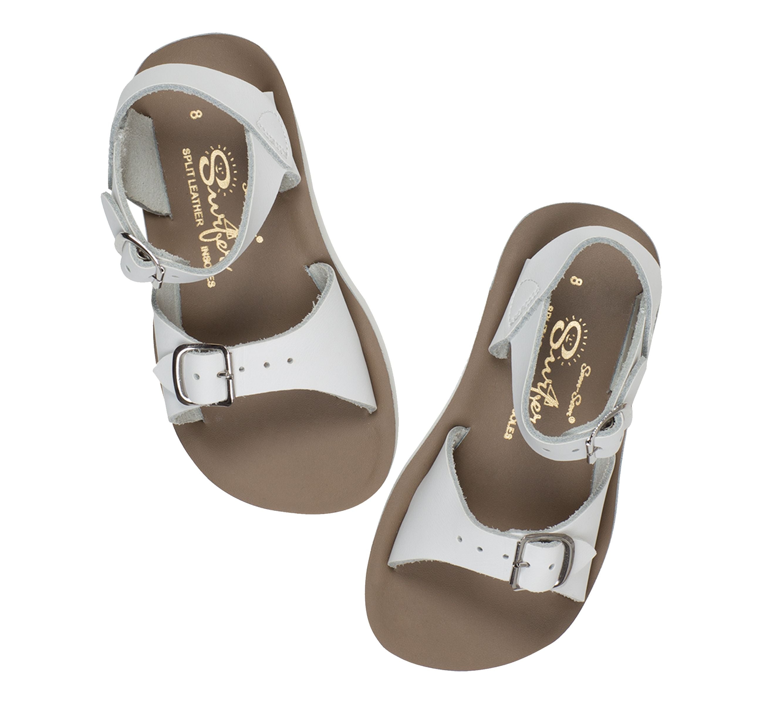 Salt-Water Kids Sandals | Surfer Sun San | White