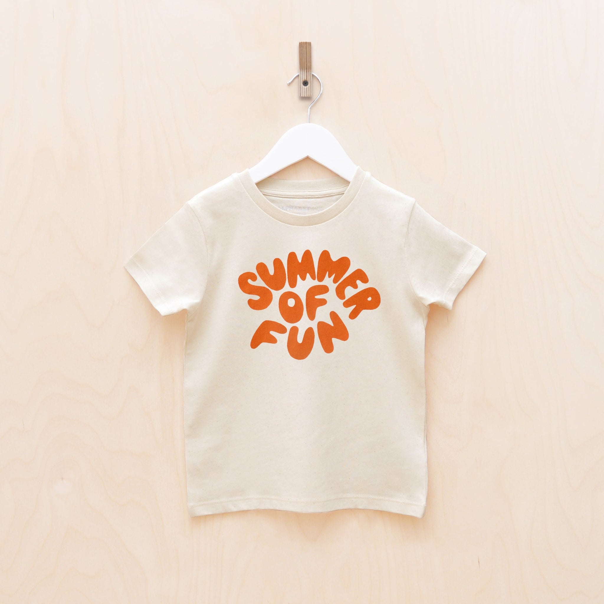 Alphabet Bags | Summer Of Fun T-Shirt | Natural & Orange