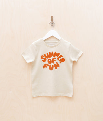 Alphabet Bags | Summer Of Fun T-Shirt | Natural & Orange