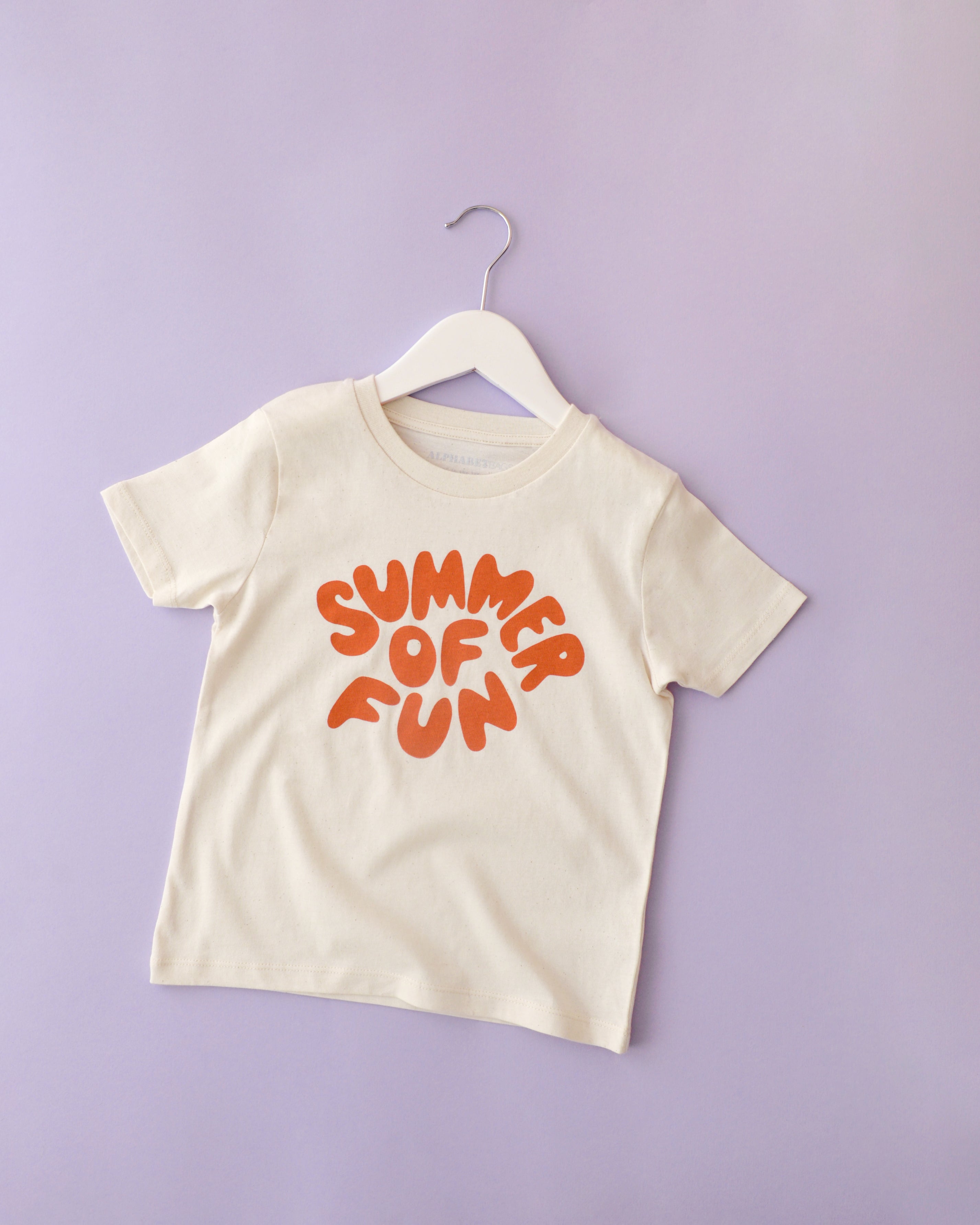 Alphabet Bags | Summer Of Fun T-Shirt | Natural & Orange