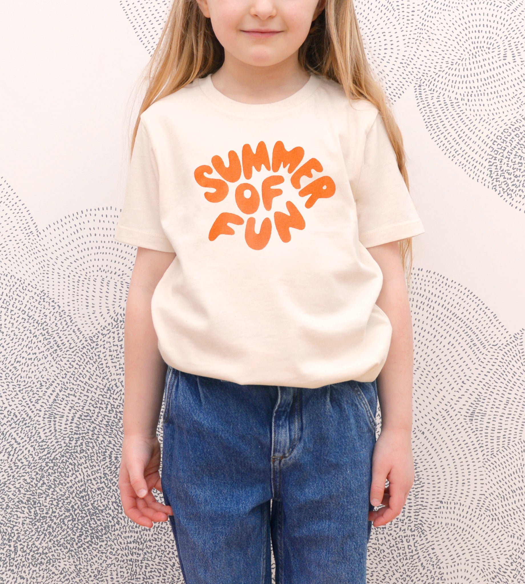 Alphabet Bags | Summer Of Fun T-Shirt | Natural & Orange